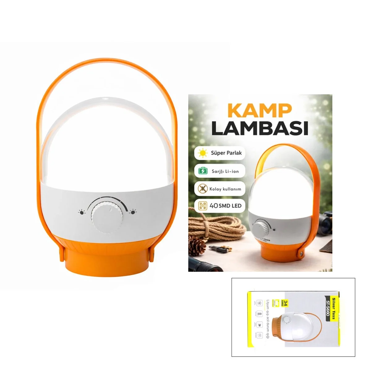 40 Led Kamp Lambası - Fener Usb Şarjlı Ayarlanabilir Işık 6.4w - 2400mah St-5660 Bx40 Fiyatı, Yorumları ve Özellikleri