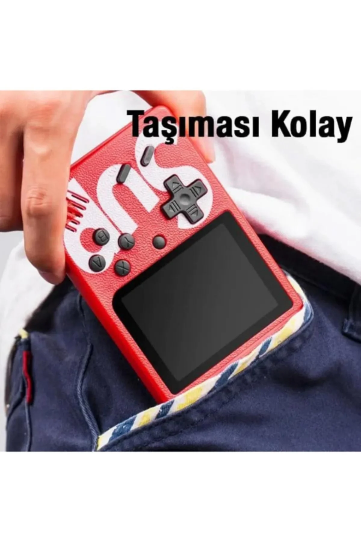 400 Klasik Oyun Yüklü, Taşınabilir Mini Oyun Konsolu - Şarj Edilebilir Bataryalı