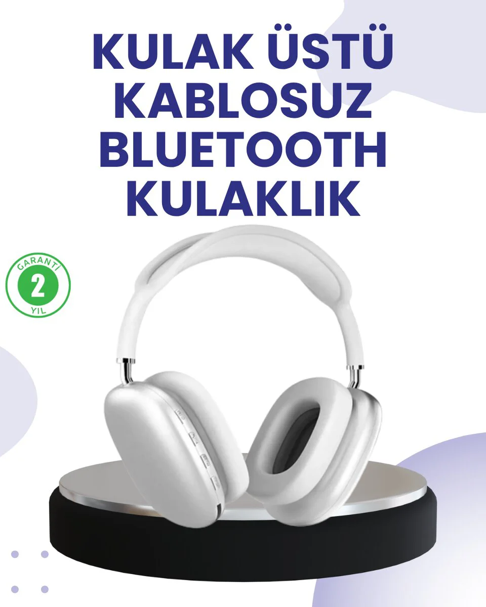400 mAh Bataryalı Kablosuz Kulaklık - BT 5.0 Müzik & Görüşme, Katlanabilir Tasarım
