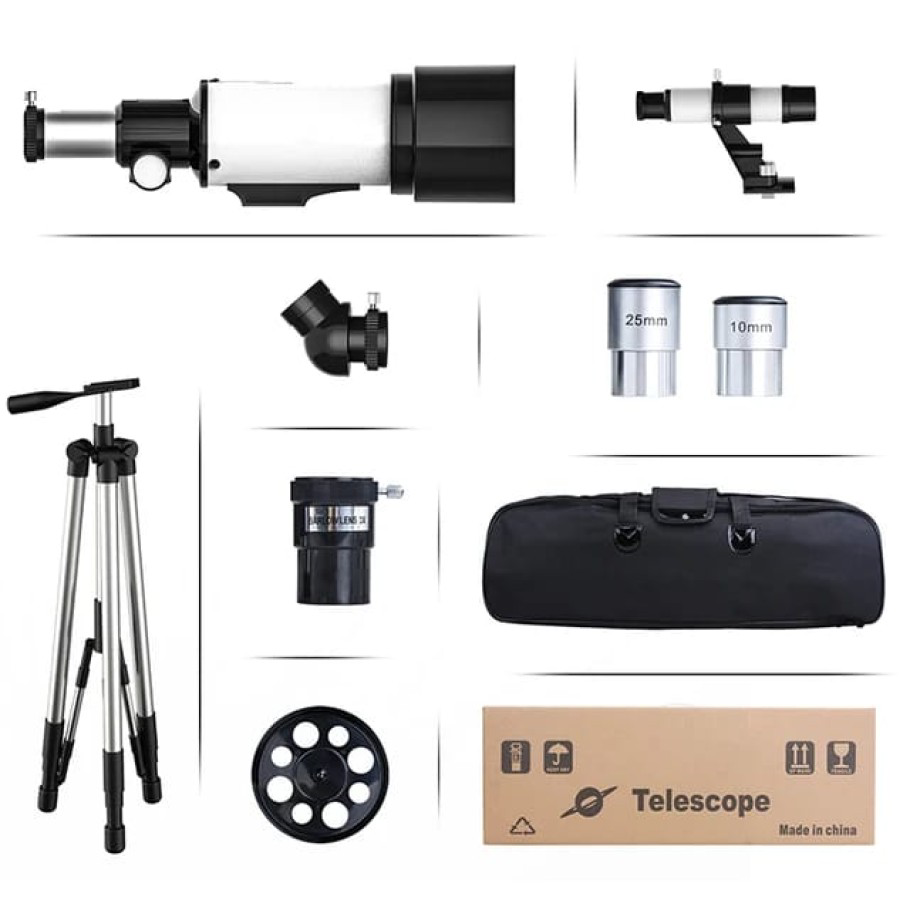 400 x 70 Mm Açıklıklı Refrakter Teleskoplar 15x - 150x Telefon Ad