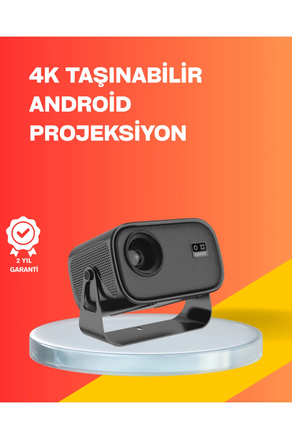 4000 Lümen Parlaklık Değerine Sahip Ev Ve Ofis Projektör