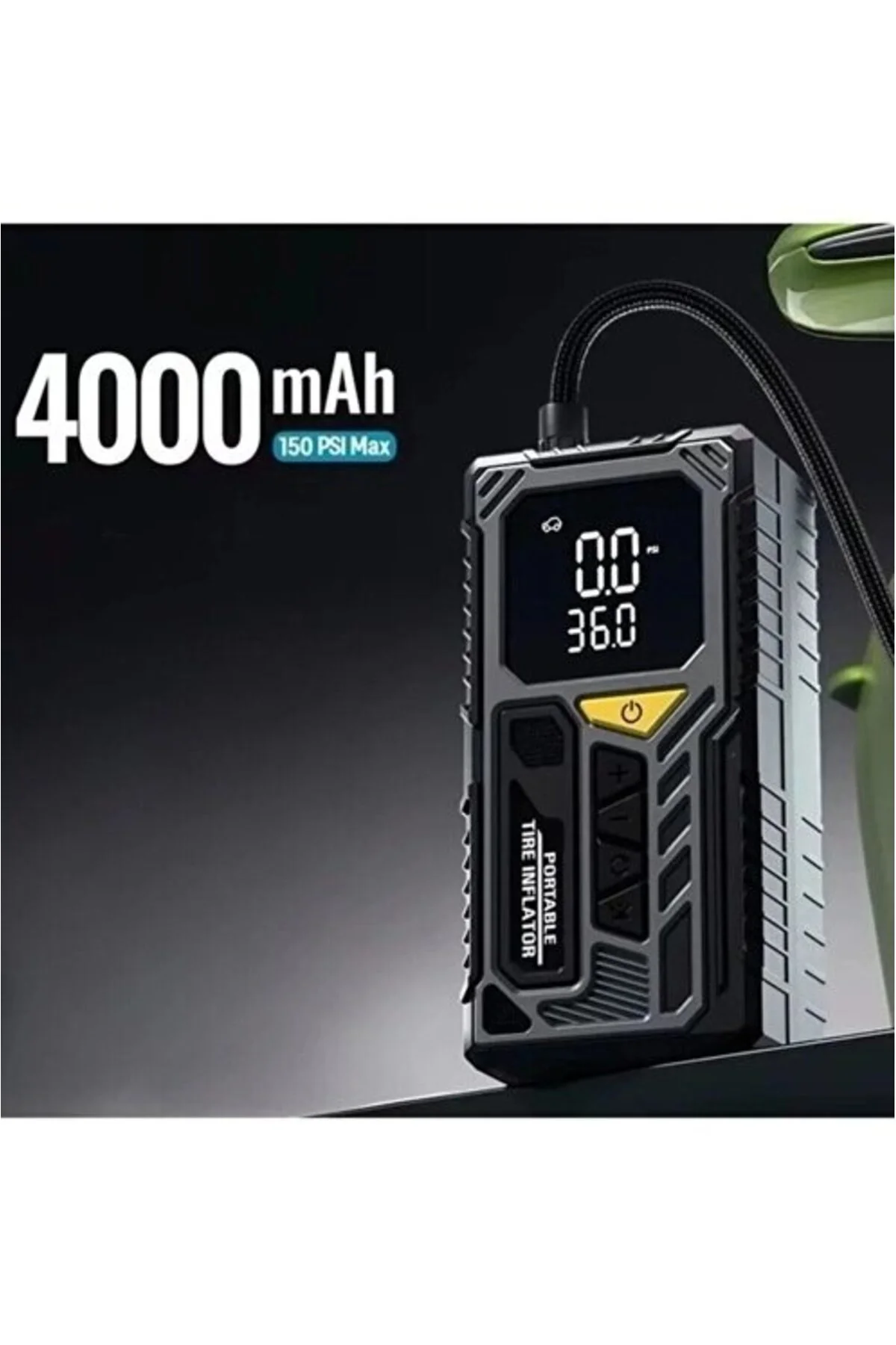 4000mah Ha Kompresörü Powerbank Özellikli Kompresör Araba Bisikle