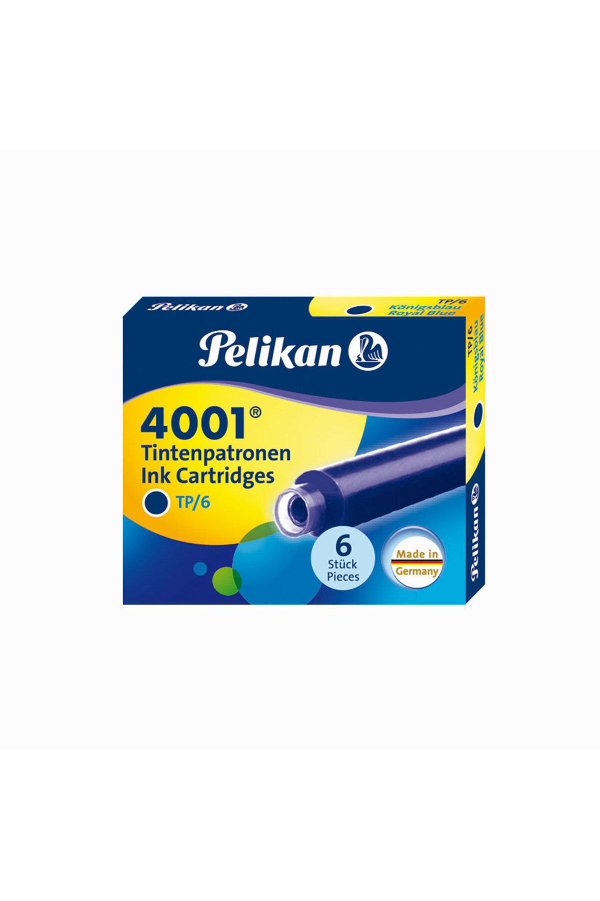 Pelikan 4001 6'Li Kisa Kartuş Tp/6 Mavi