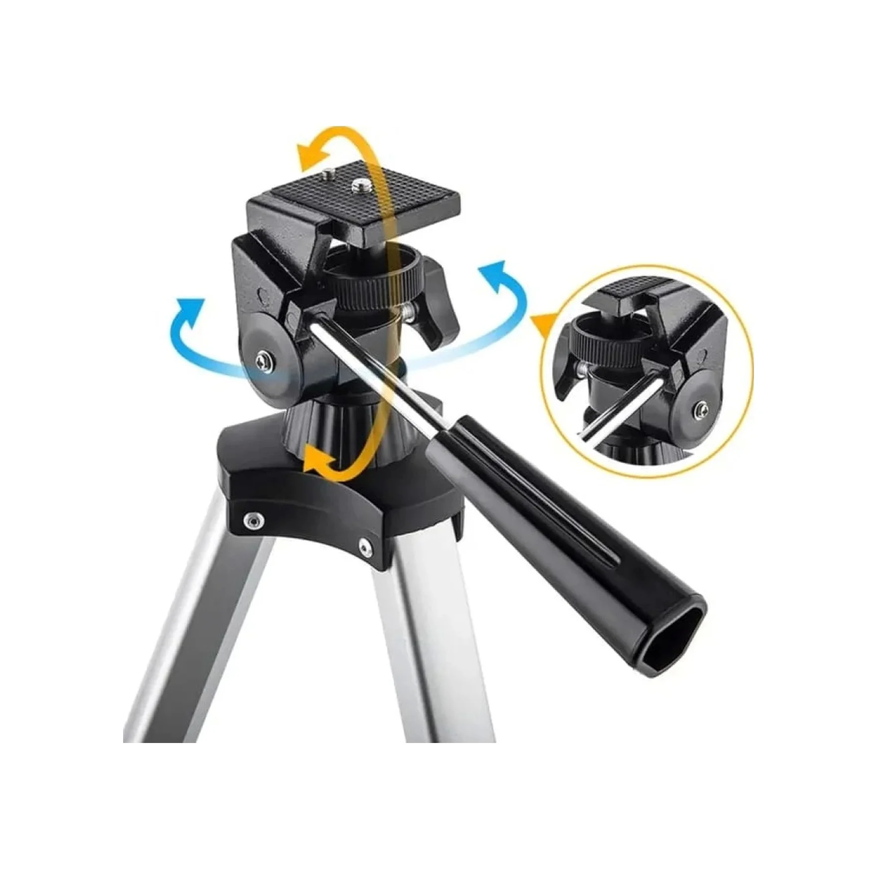 400x70mm Açıklıklı Refrakter Teleskoplar 15x-150x Telefon Adaptörlü Reflex