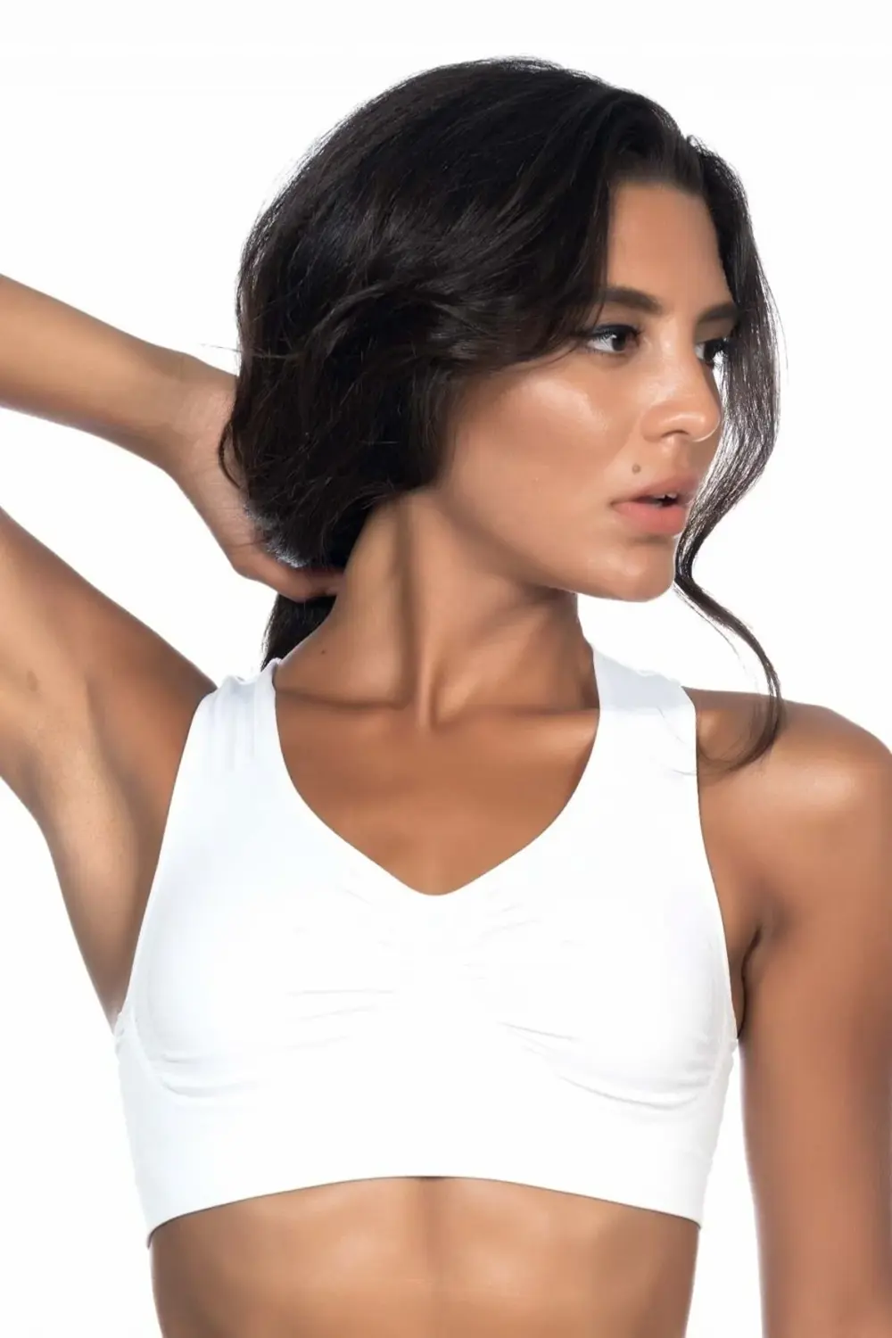 4011 Dikişsiz Sporcu Sütyeni Beyaz