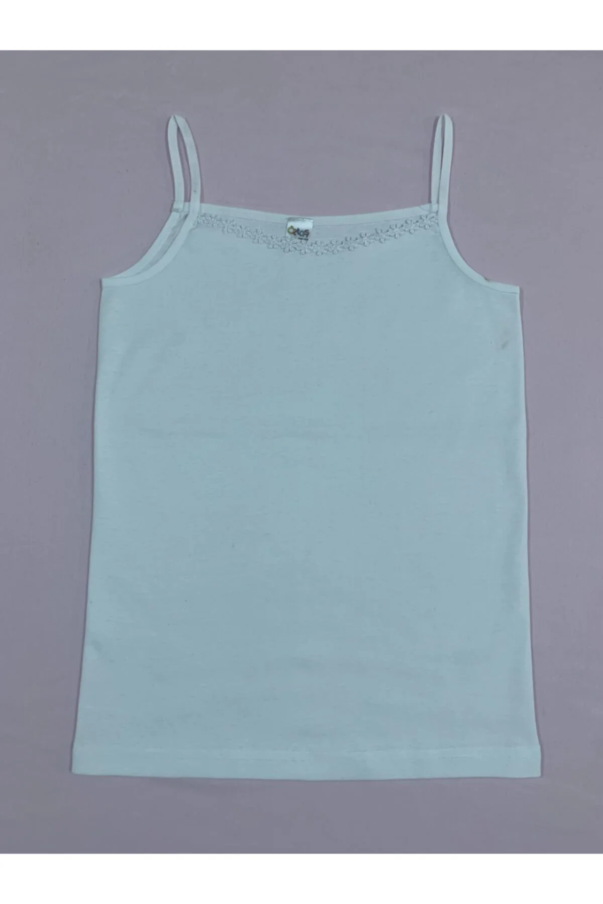 4012-a Kız Çocuk Ribana Güpürlü Atlet