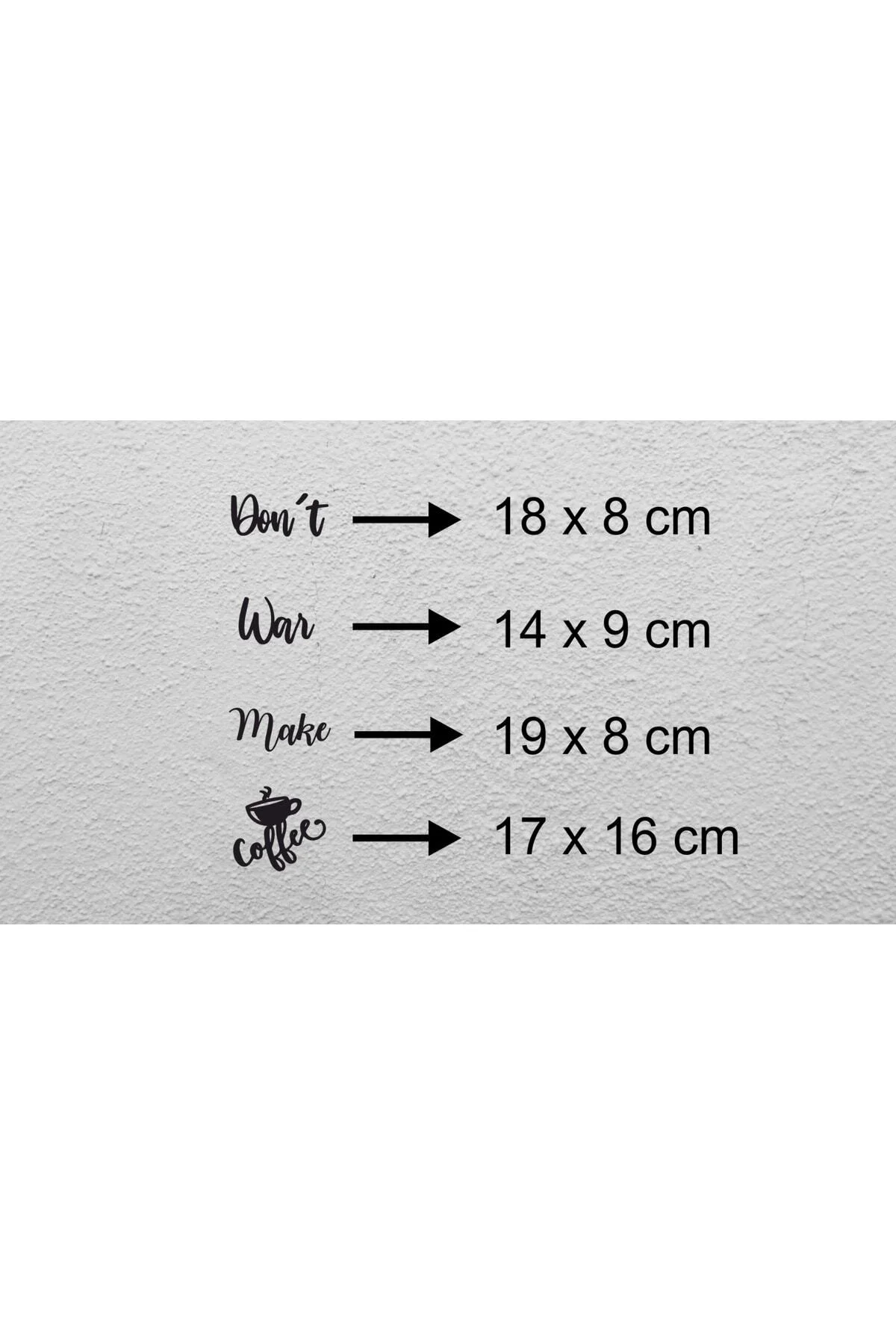 40*30 Cm Don't War Make Coffee Ahşap Duvar Yazısı