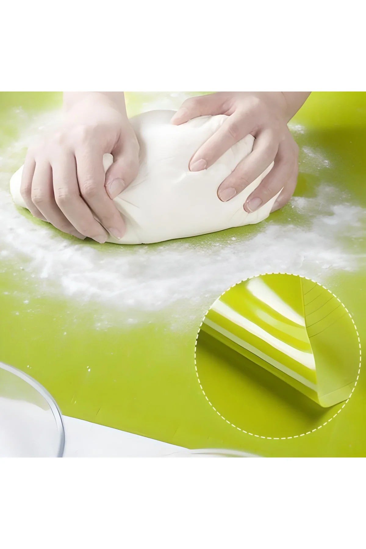 40*50 cm Silikon Ölçekli Kullanımı Kolay Hamur Açma Matı Ekmek Ma