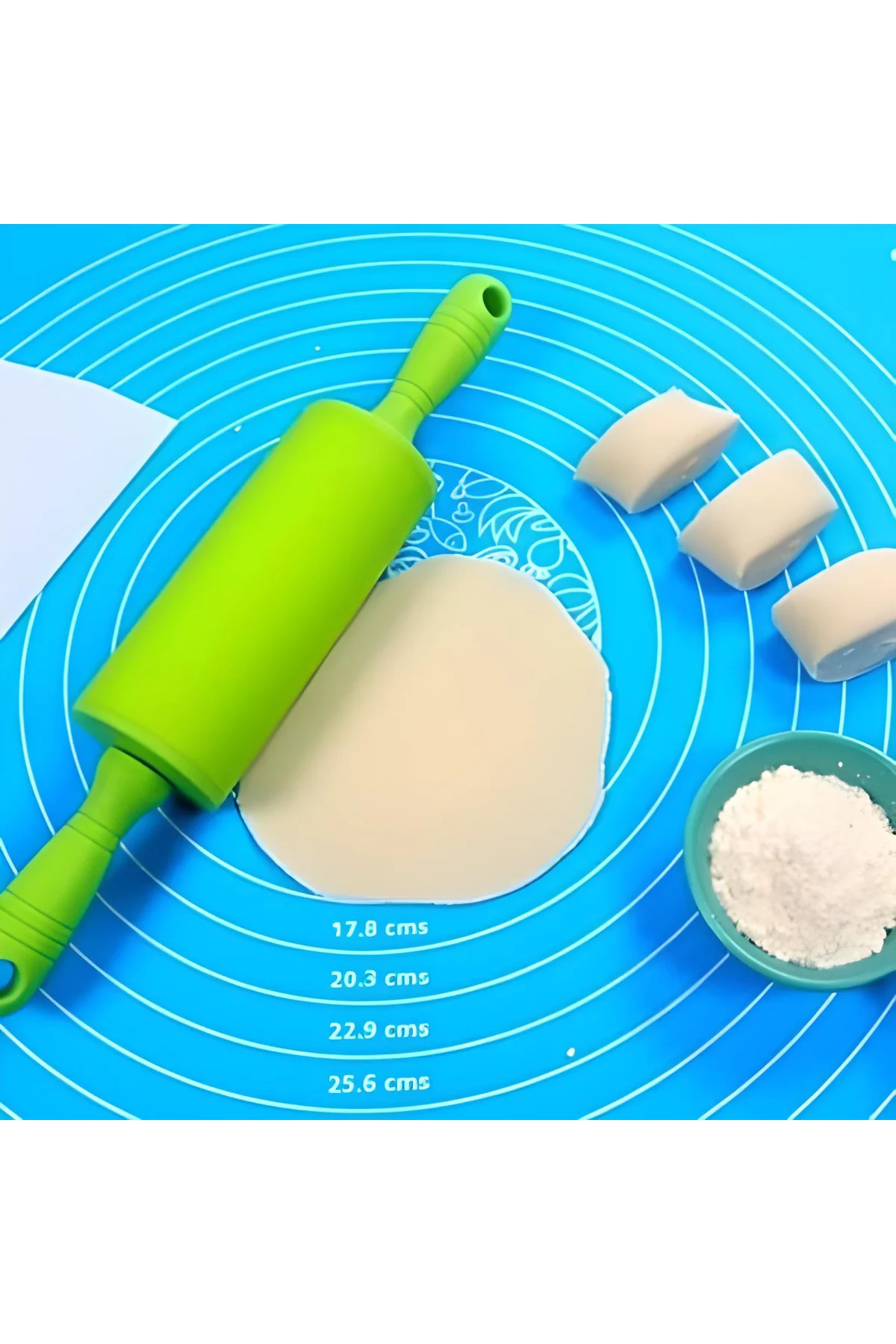 40*50 cm Silikon Ölçekli Kullanımı Kolay Hamur Açma Matı Ekmek Ma