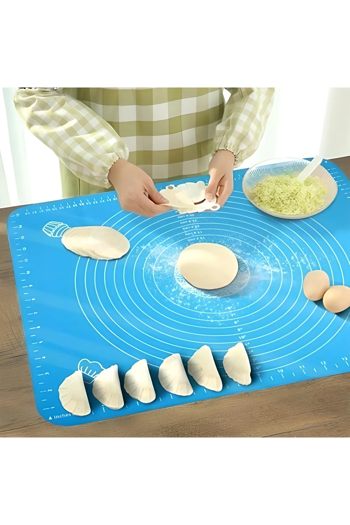 40*50 cm Silikon Ölçekli Kullanımı Kolay Hamur Açma Matı Ekmek Ma