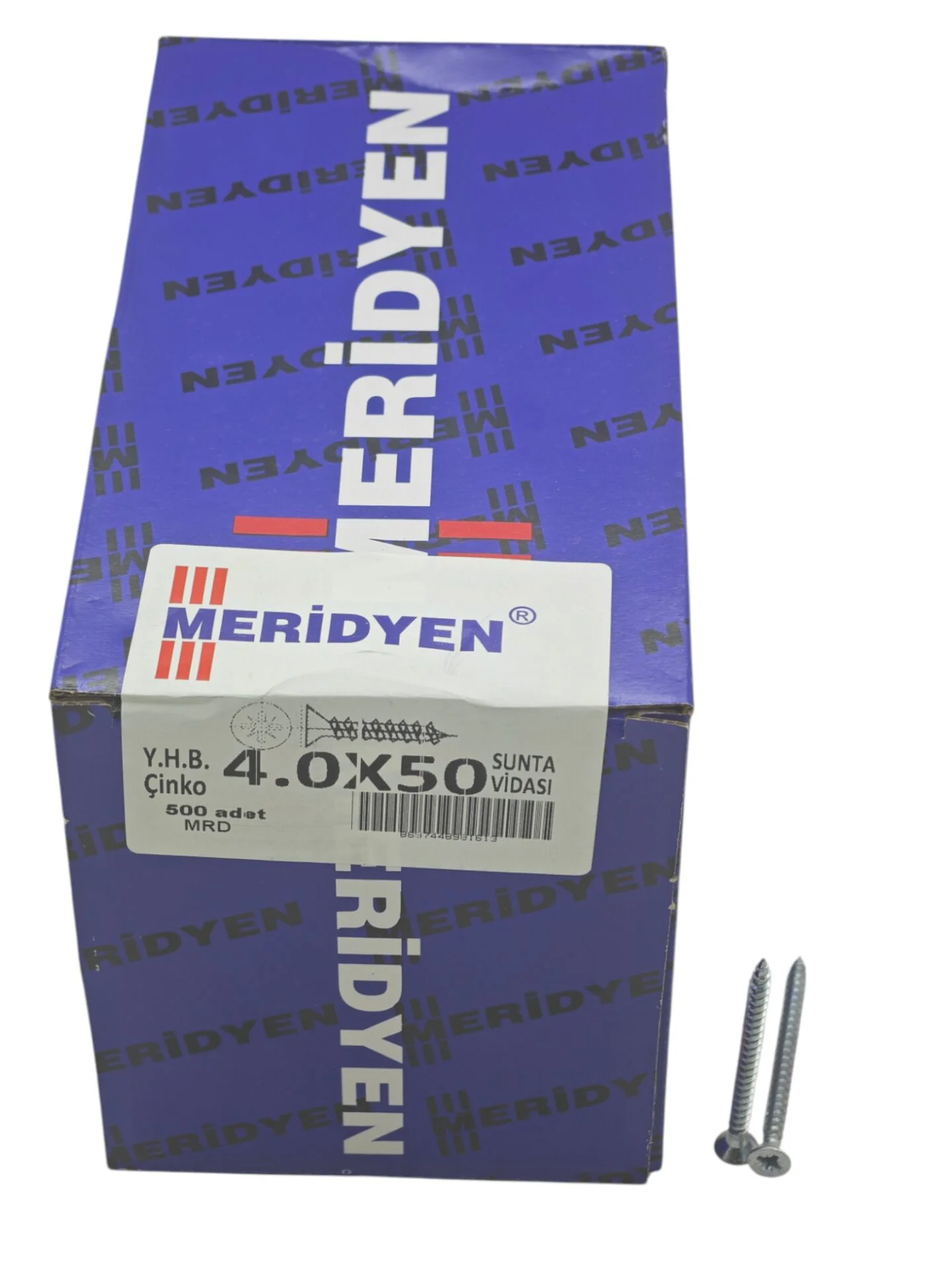 4050   Meridyen YHB Çinko 4.0*50mm Sunta Vidası 500lü