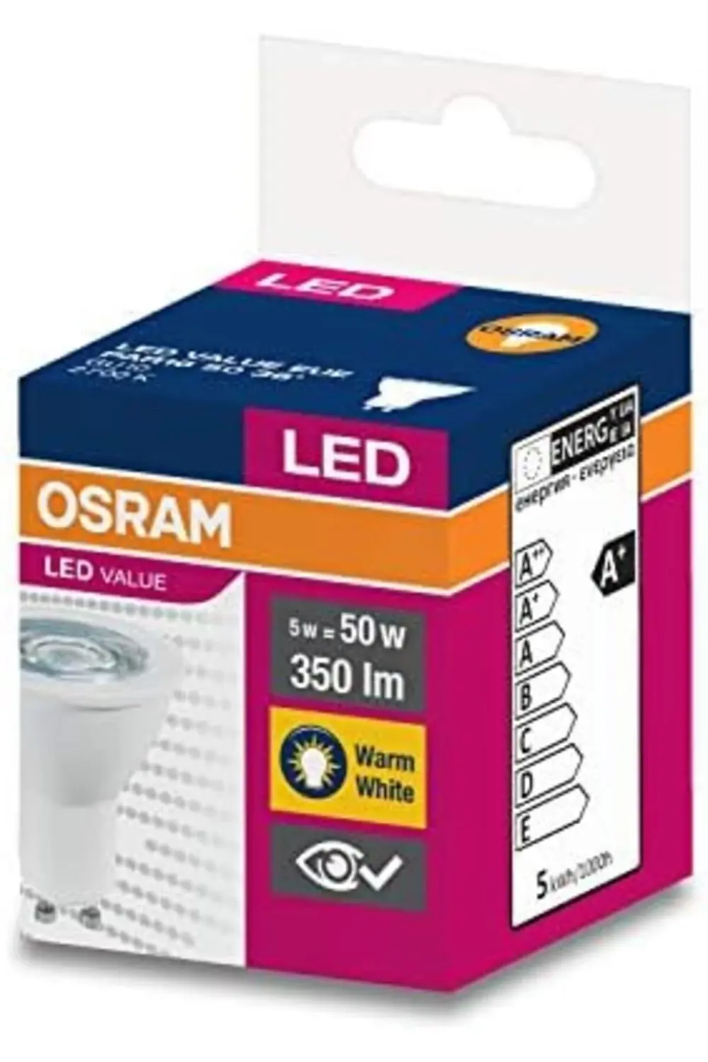 4052899949683 Led Value Par 16 50 5W Sarı Işık Gu10 Duy Spot Ampu
