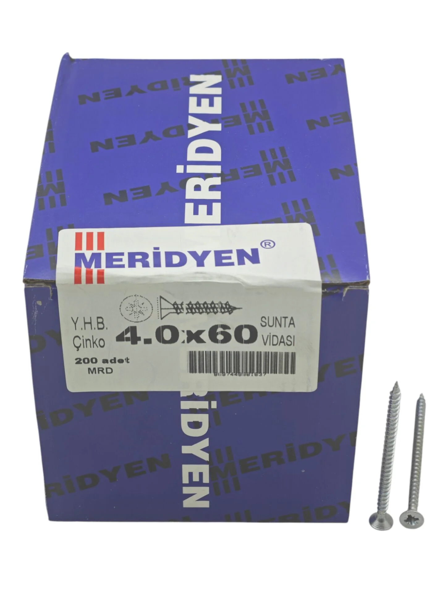 4060   Meridyen YHB Çinko 4.0*60mm Sunta Vidası 200lü