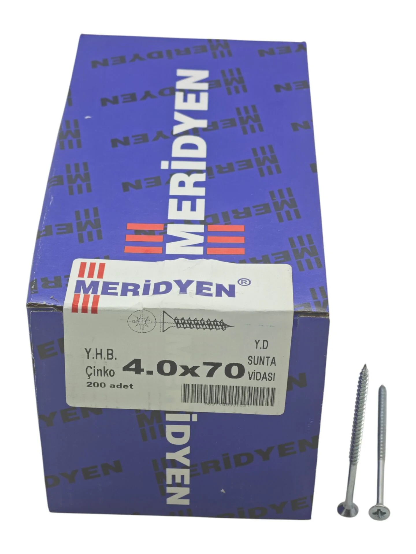 4070   Meridyen YHB Çinko 4.0*70mm Sunta Vidası 200lü
