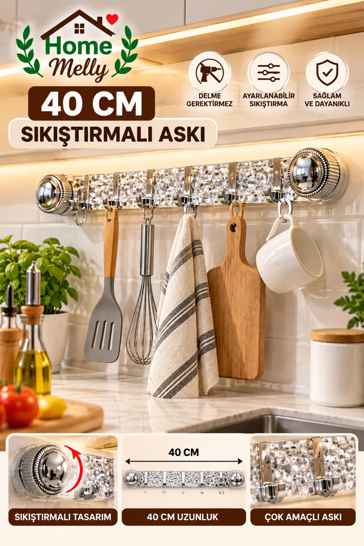 40cm Güçlü Vantuzlu Sıkıştırmalı Askı - Çok Amaçlı Lüks Vantuzlu Şeffaf Askı 40cm Güçlü Vantuzlu Sıkıştırmalı Askı - Çok Amaçlı Lüks Vantuzlu Şeffaf Askı