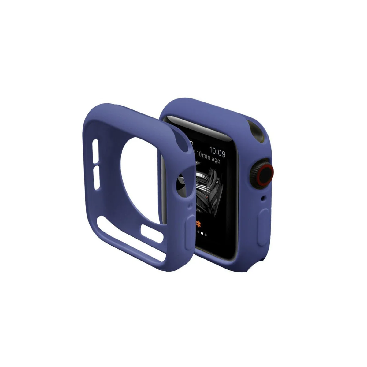 40mm Silikon Alt Kasa - Mavi Spor ve Modern Saat Kılıfı