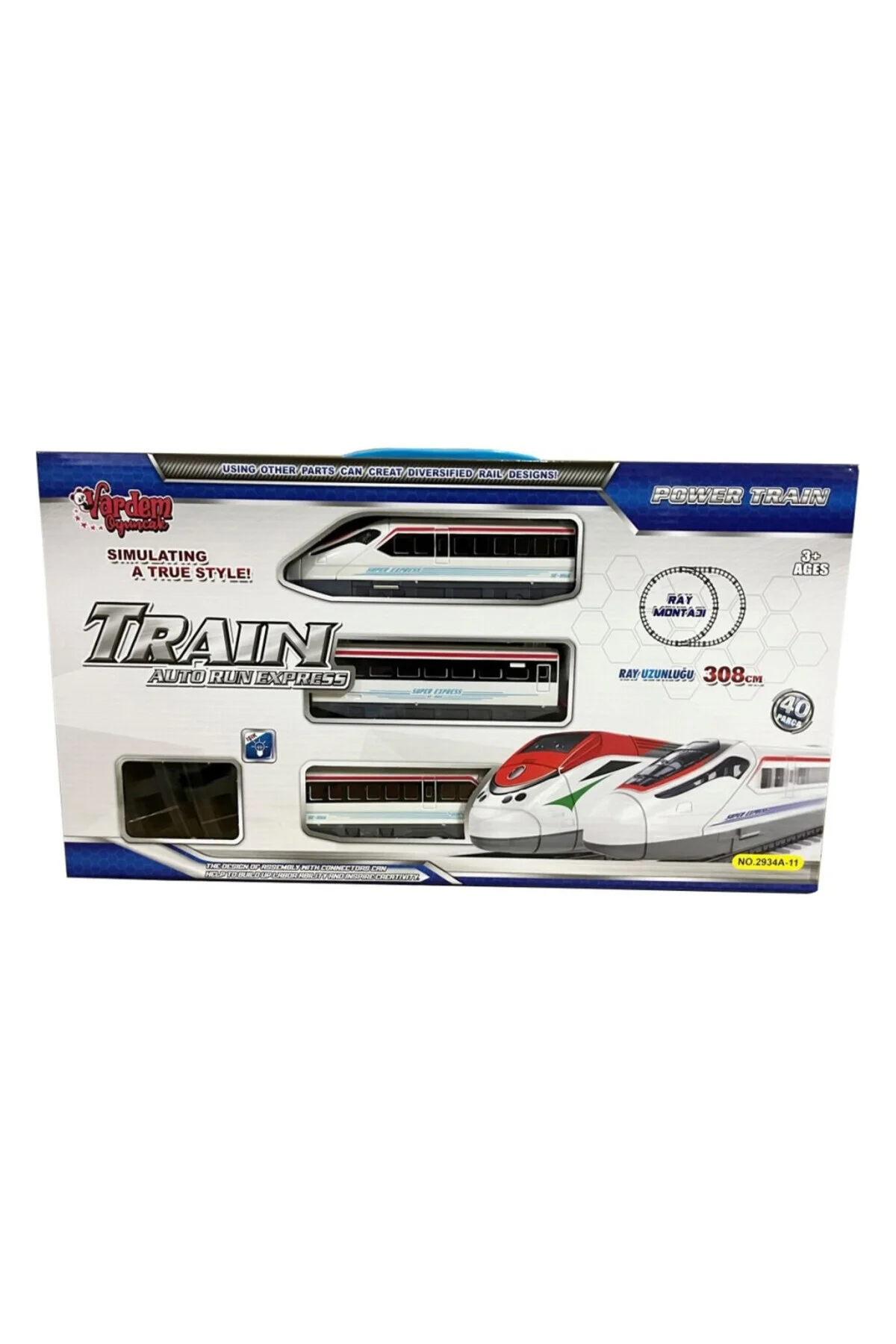 40PCS IŞIKLI 308CM HIZLI TREN SET
