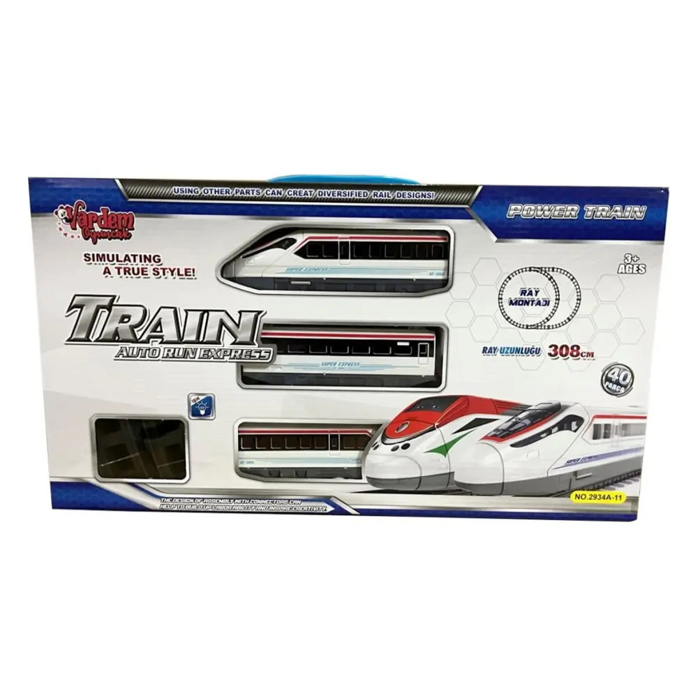 40PCS IŞIKLI 308CM HIZLI TREN SET