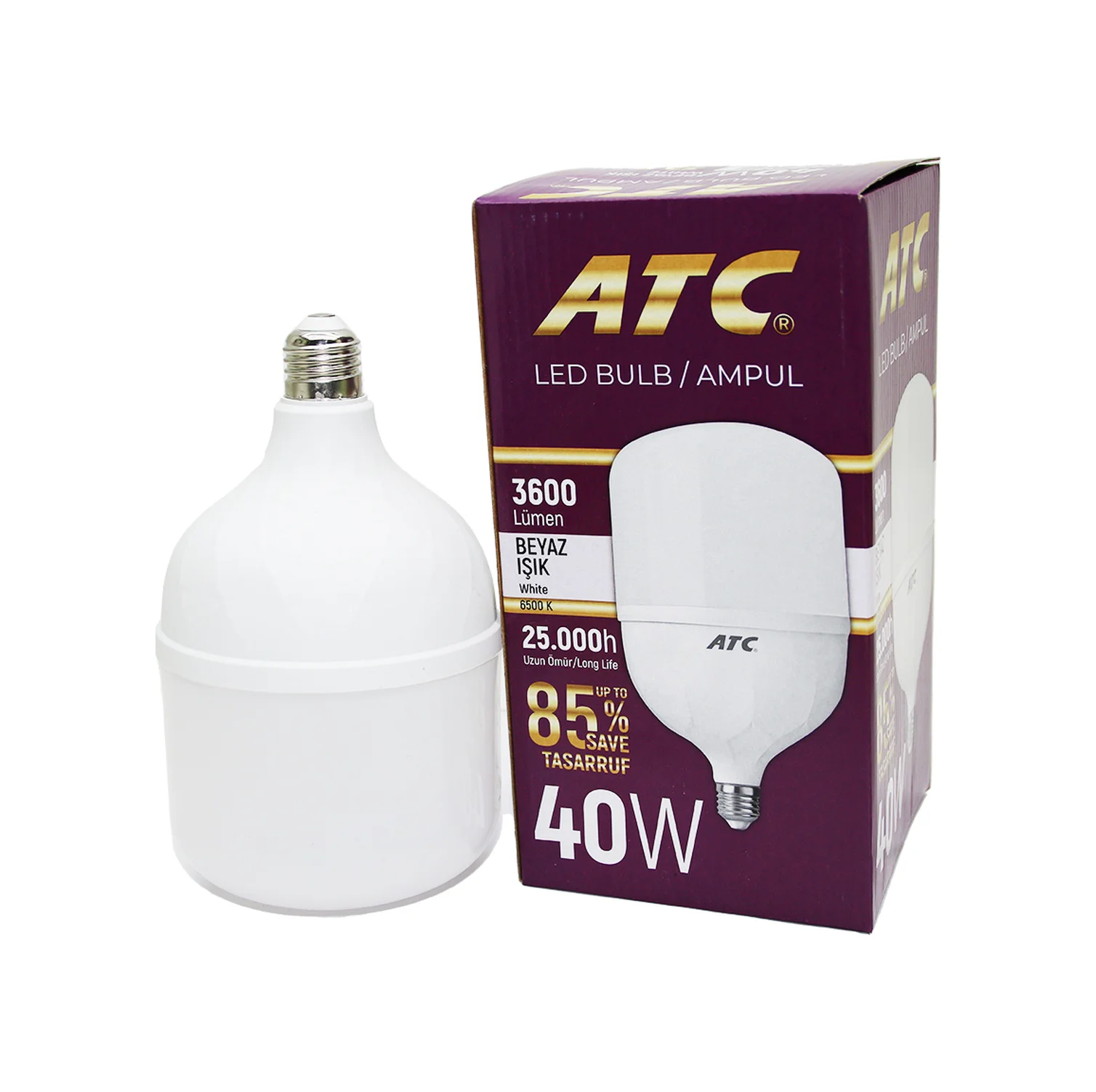 40w Torch Led Bulb Ampul Beyaz E27 5224