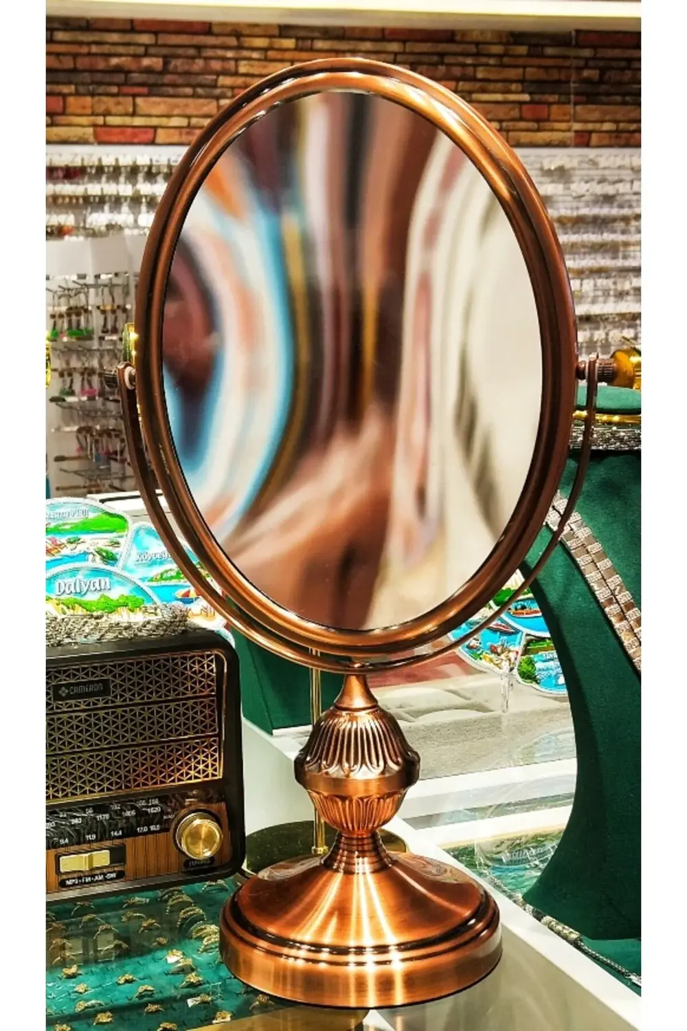 40x23 Lüks Figürlü Gösterişli Dekoratif Çift Boyutlu Ayna