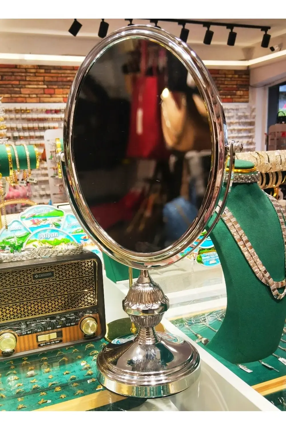 40x23 Lüks Figürlü Gösterişli Dekoratif Çift Boyutlu Ayna