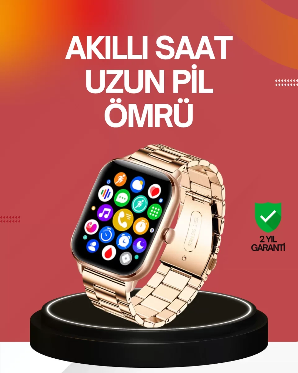 41 mm Kavisli Kasa Akıllı Saat IOS ve Android Uyumlu - Lisinya
