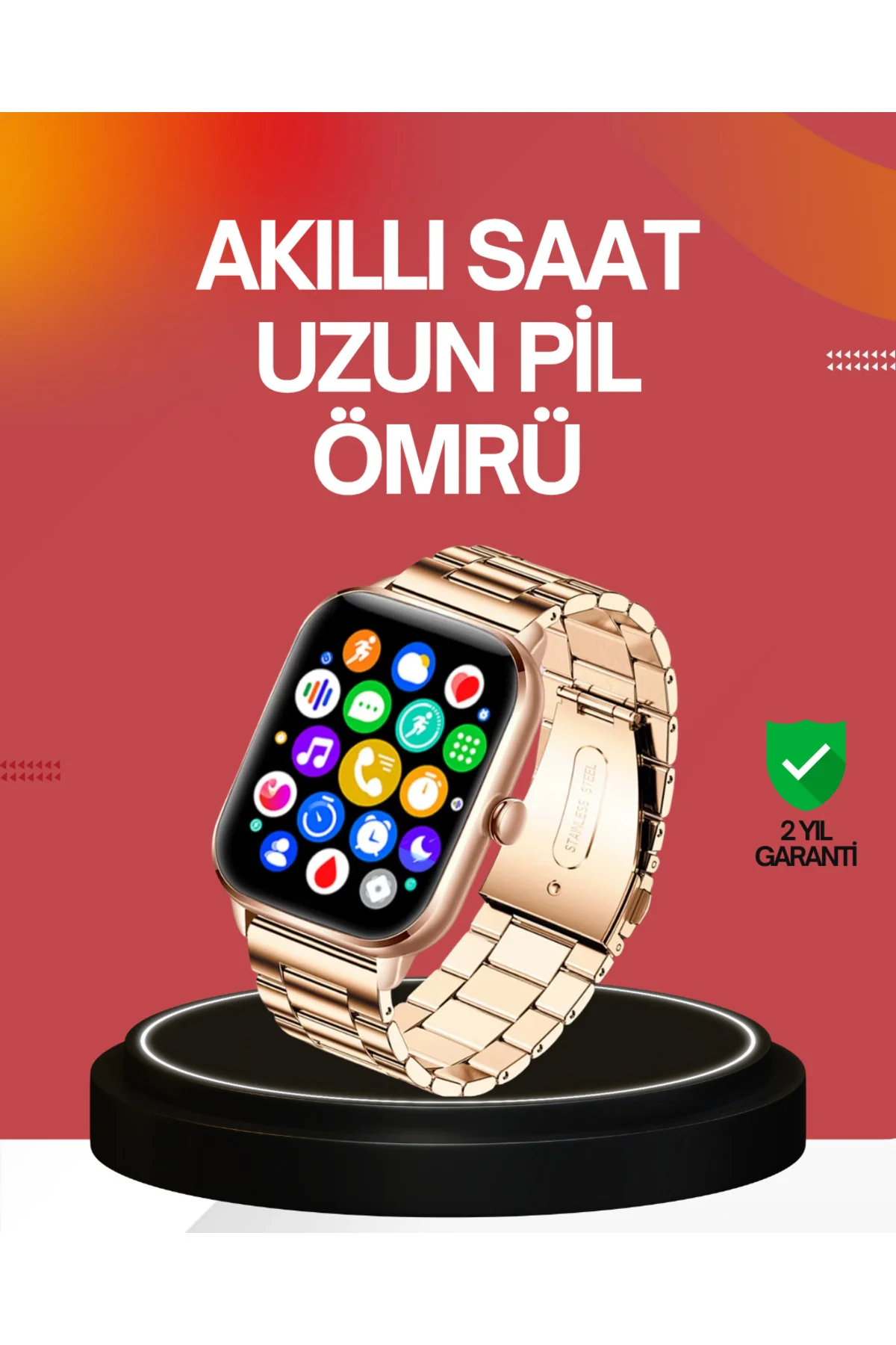 41 mm Kavisli Kasa Akıllı Saat IOS ve Android Uyumlu