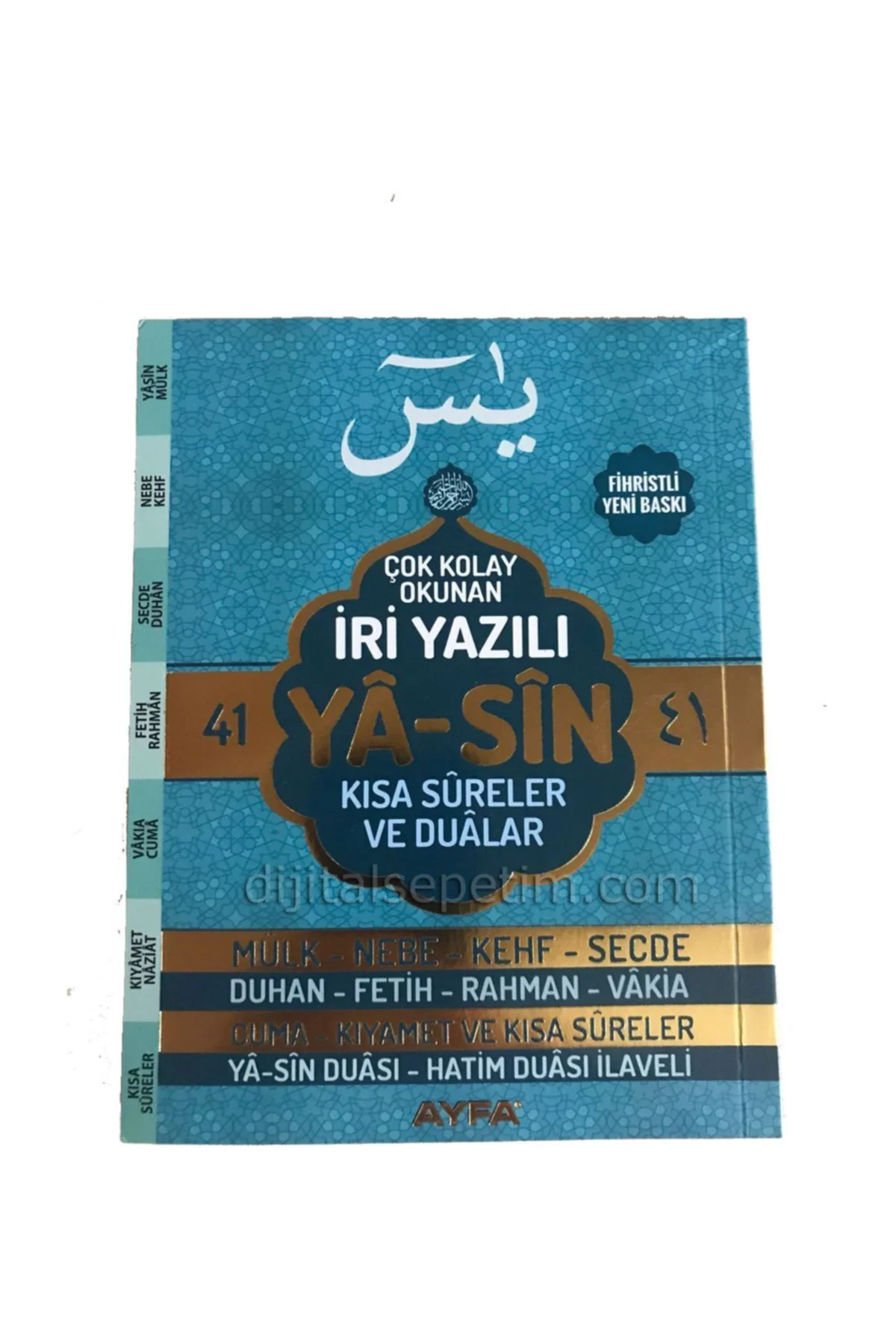 41 Yasin Çok Kolay Okunan İri Yazılı Kısa Sureler ve Dualar Çanta