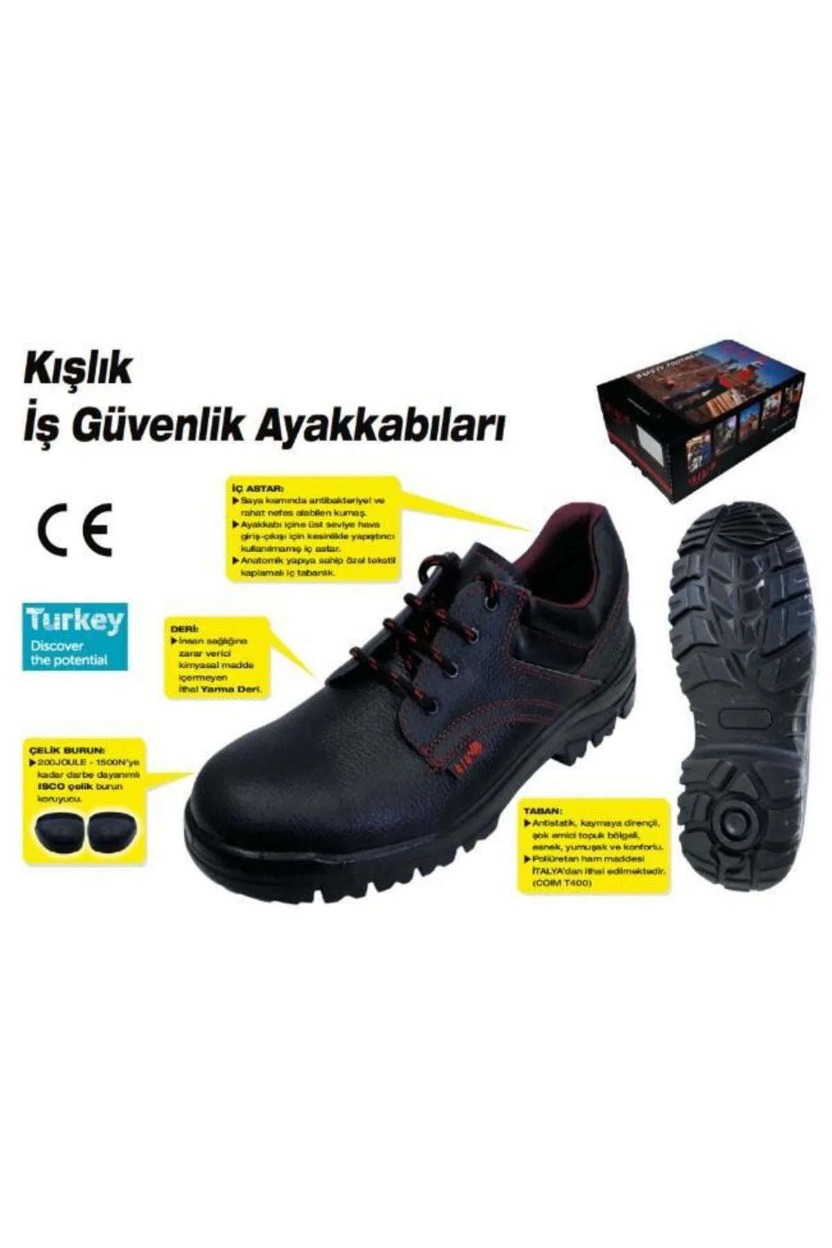 414 Çelik Blu İş Ayakkabısı S2 43 Numara