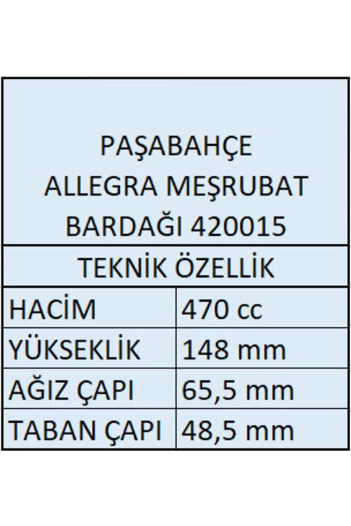41536-420015 Allegra Gri Su - Meşrubat Bardağı 12 Parça