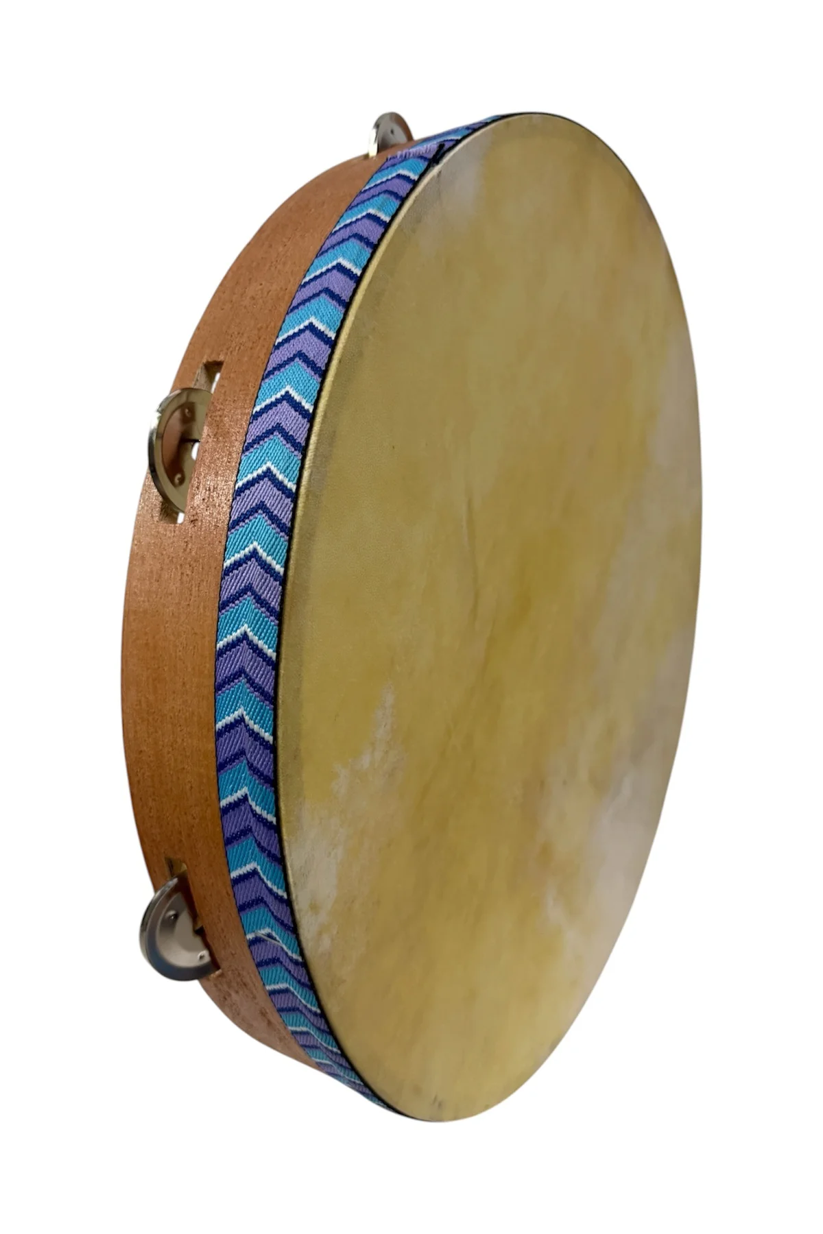 42 cm Zilli Bendir – Doğal Hayvan Derili | El Yapımı | Üst Kalite