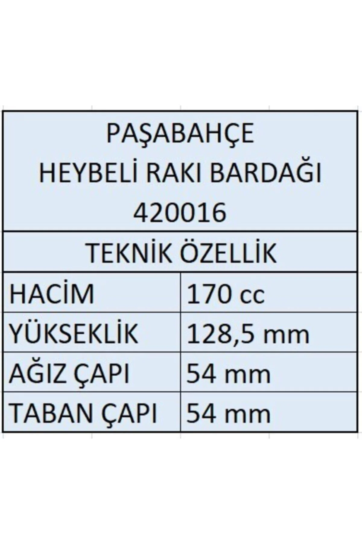 420016 Heybeli Raı Bardağı 170cc - 12 Adet
