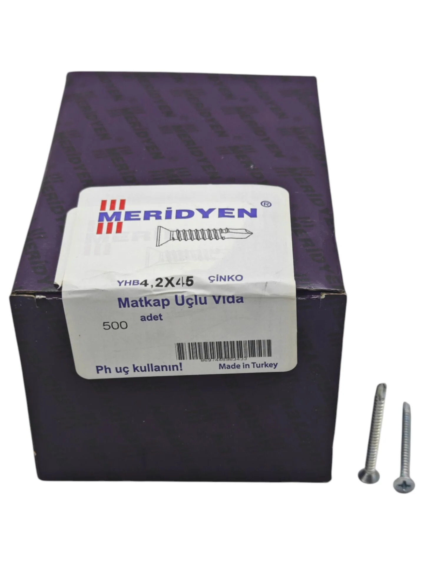 4245   Meridyen YHB Çinko 4.2*45 Matkap Uçlu Vida 500lü