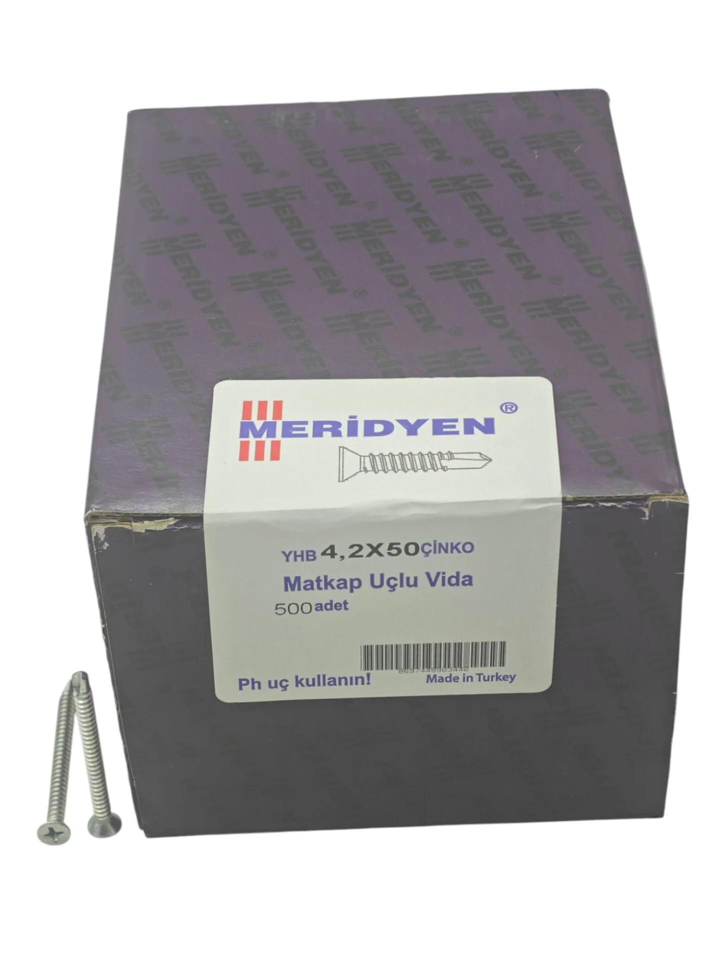4250   Meridyen YHB Çinko 4.2*50mm Matkap Uçlu Vida 500lü