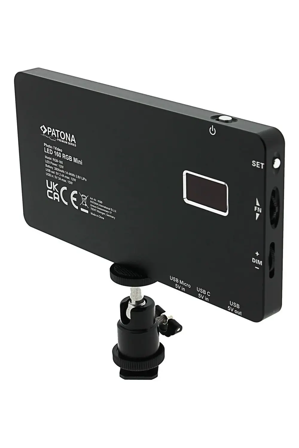 4290 Premıum Led Rgb Photo And Video Light With 160 Adjustable Yo