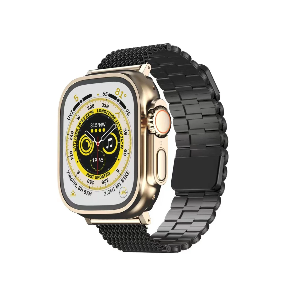 42mm Ascend Metal Kordon Siyah - Watch ve Watch Ultra Uyumlu, Şık ve Dayanıklı