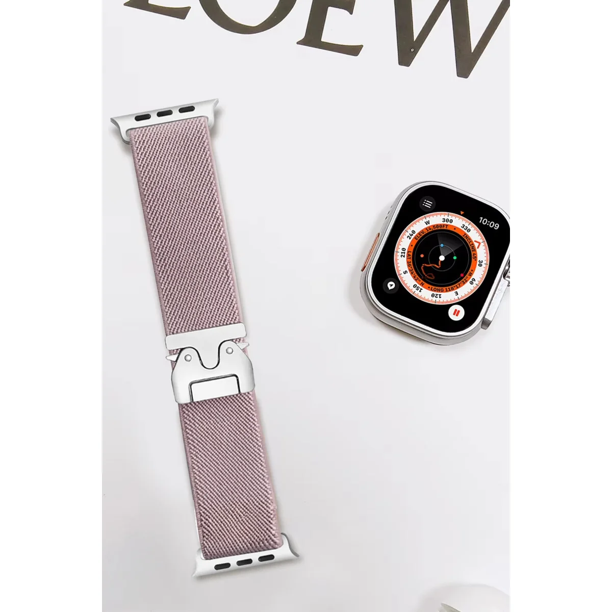 42mm Forest Kumaş Kordonlu Watch Bilekliği - Lila