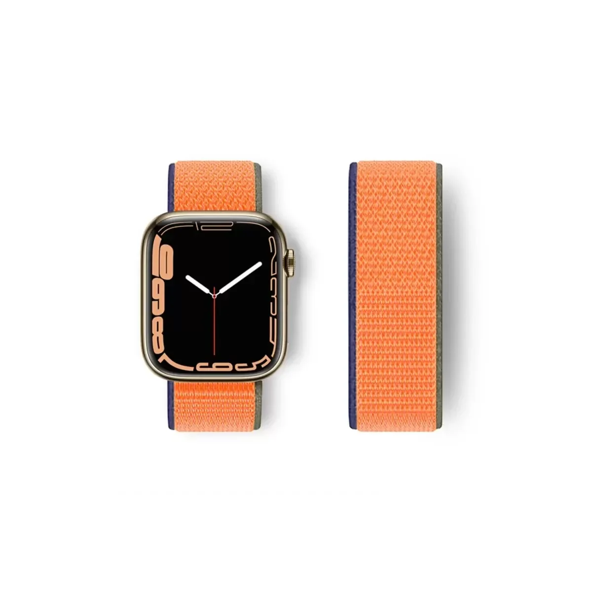 42mm Hasırlı Cırtcırtlı Kordon - Turuncu | Nefes Alan Rahat Saat Kayışı