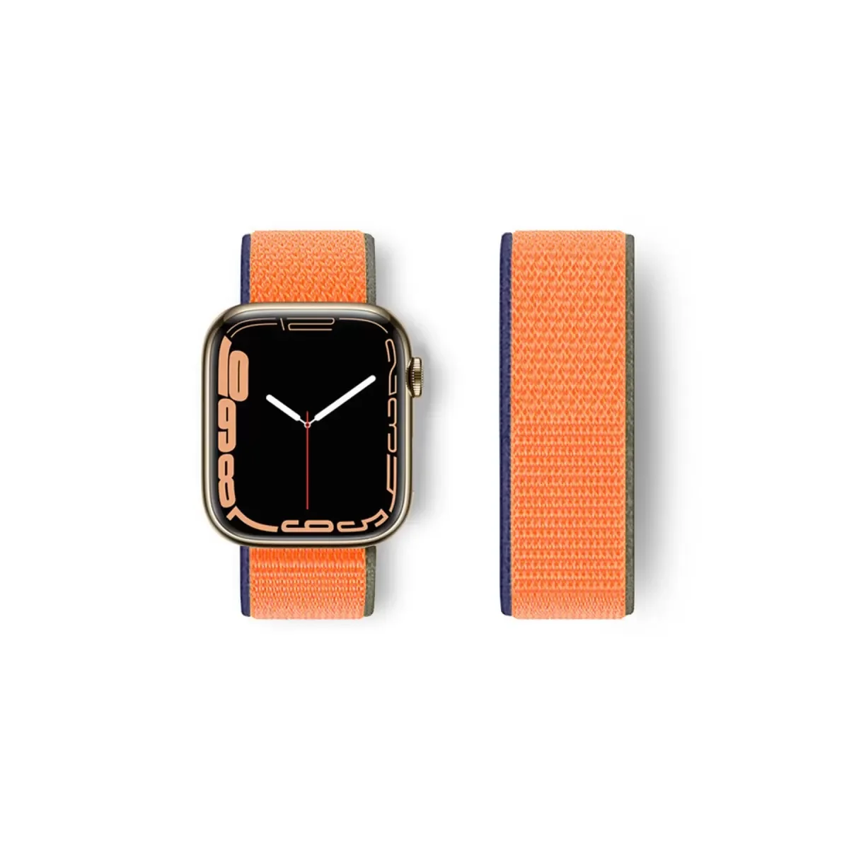 42mm Hasırlı Cırtcırtlı Kordon - Turuncu | Nefes Alan Rahat Saat Kayışı