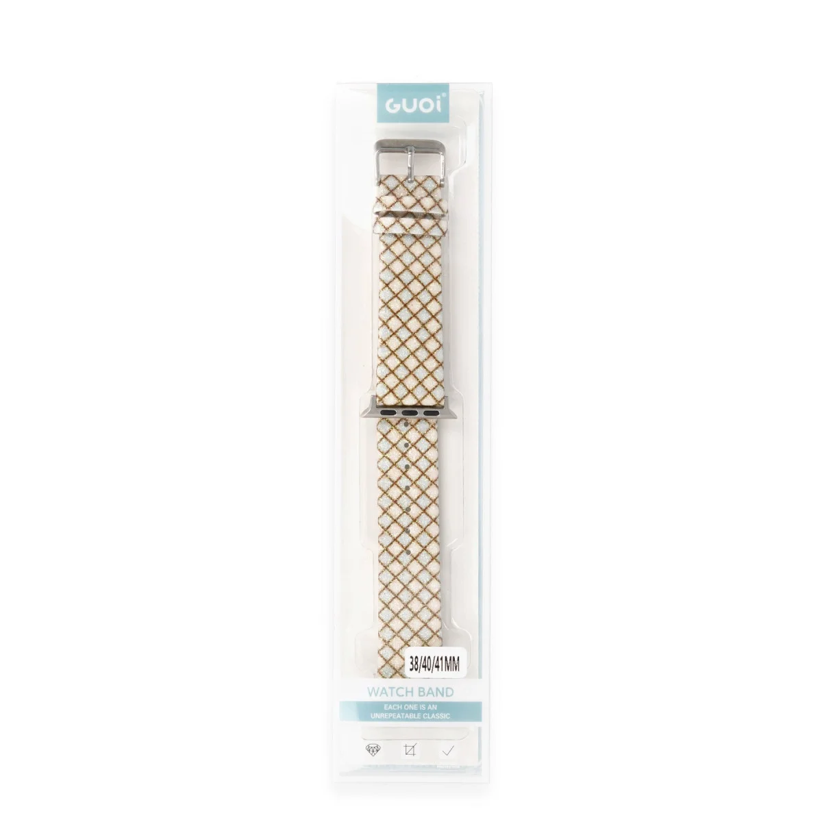 42mm Karo Motif Kordon - Mavi Akıllı Saat Kolu