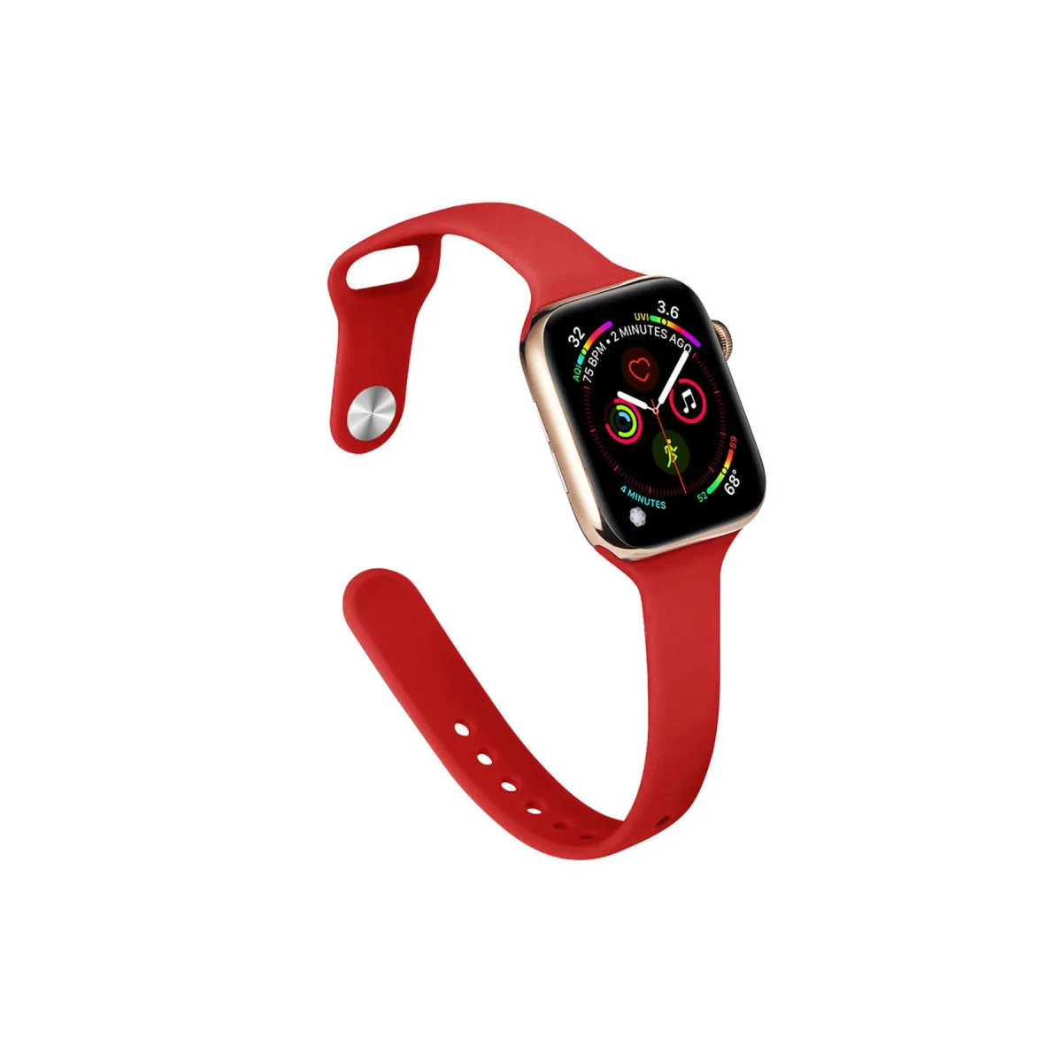 42mm Klasik Kırmızı Saat Kordonu - Dayanıklı ve Rahat