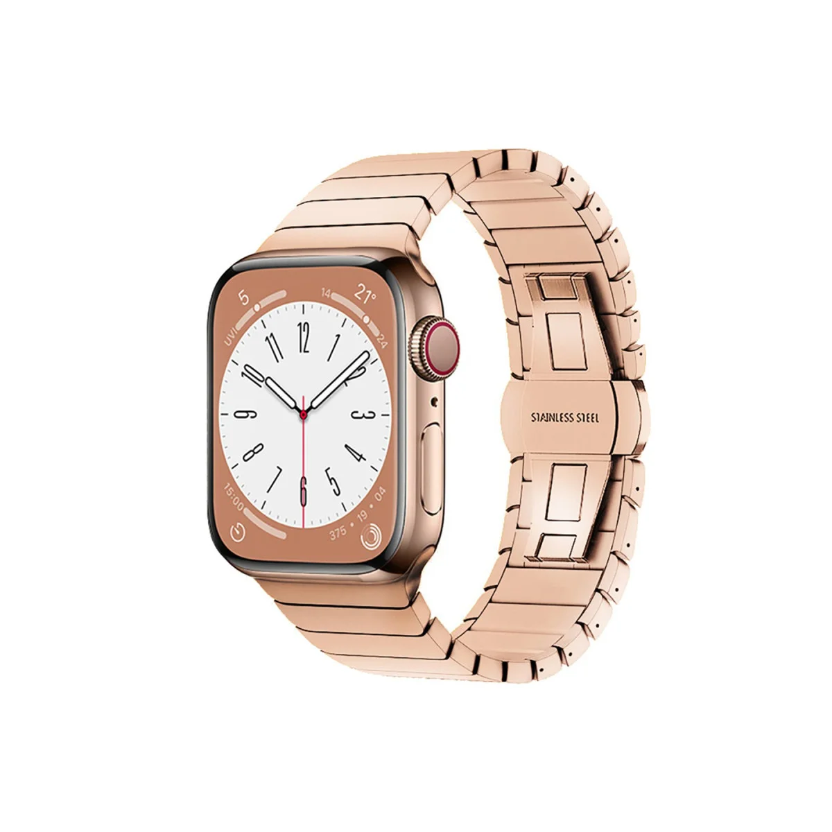 42mm KR413 Fine Steel Kordon - Rose