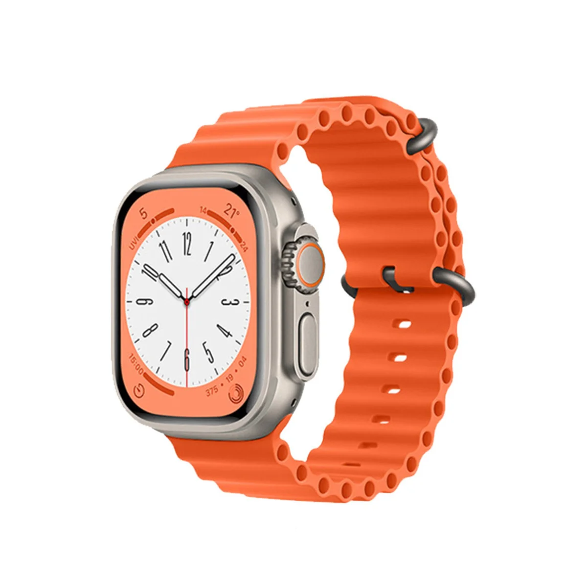 42mm Ocean Kordon Spor Kol Saati - Turuncu