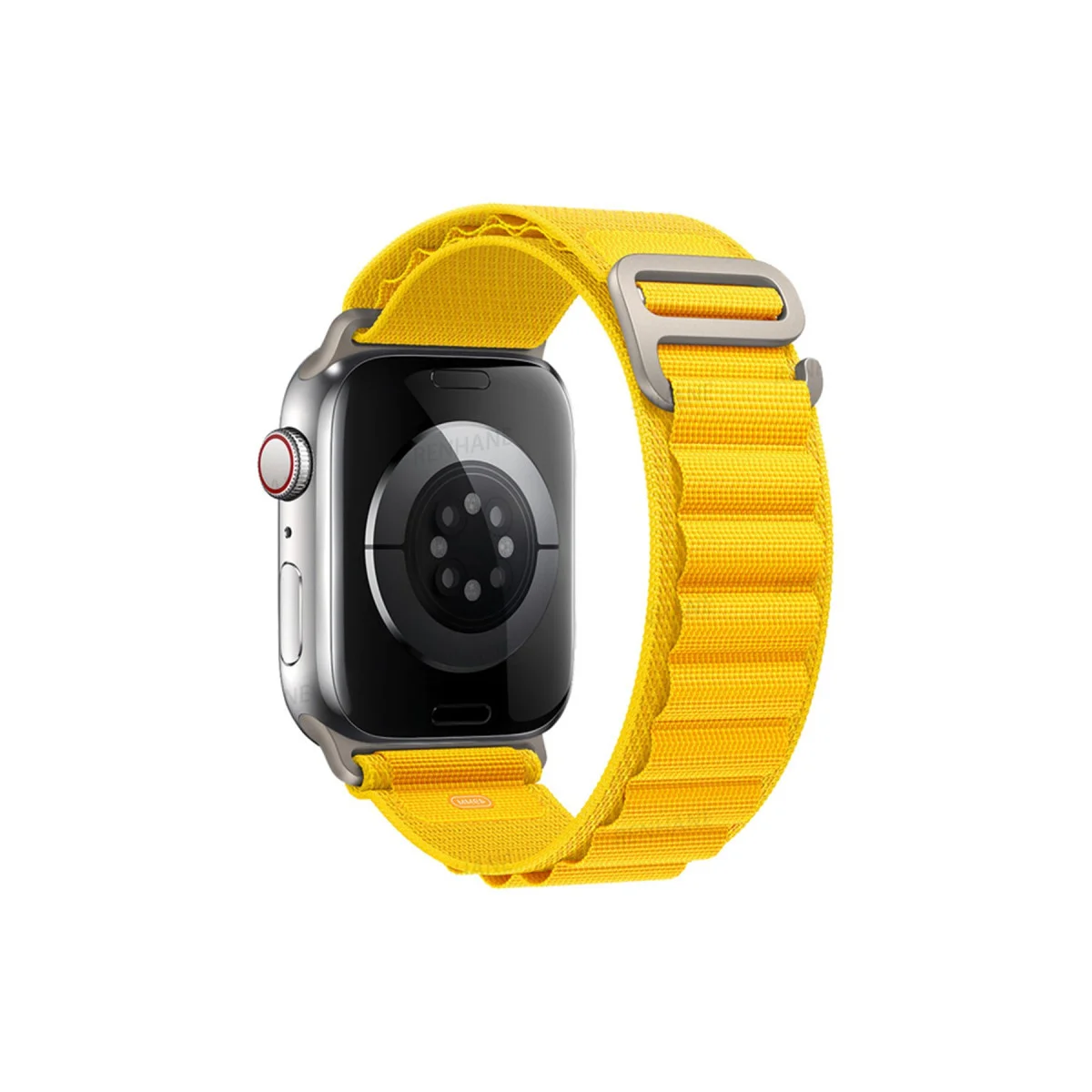 42mm Sarı Mountain Spor Saat Kordonu - Dayanıklı ve Rahat