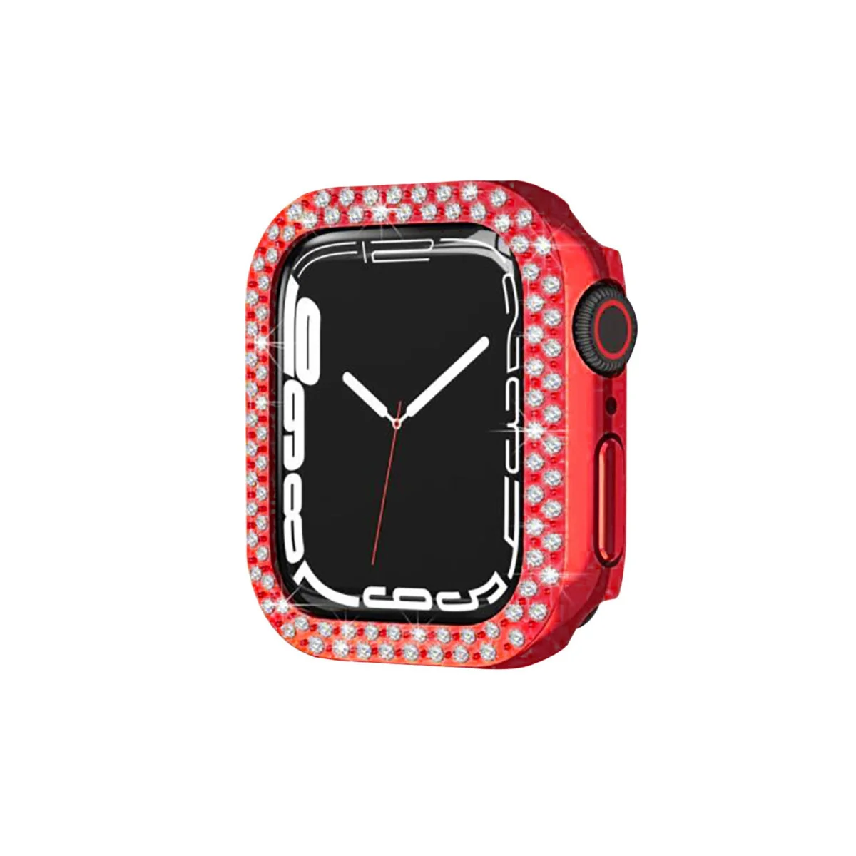 42mm Taşlı Kasa Kırmızı Saat - Şık ve Dayanıklı Tasarım