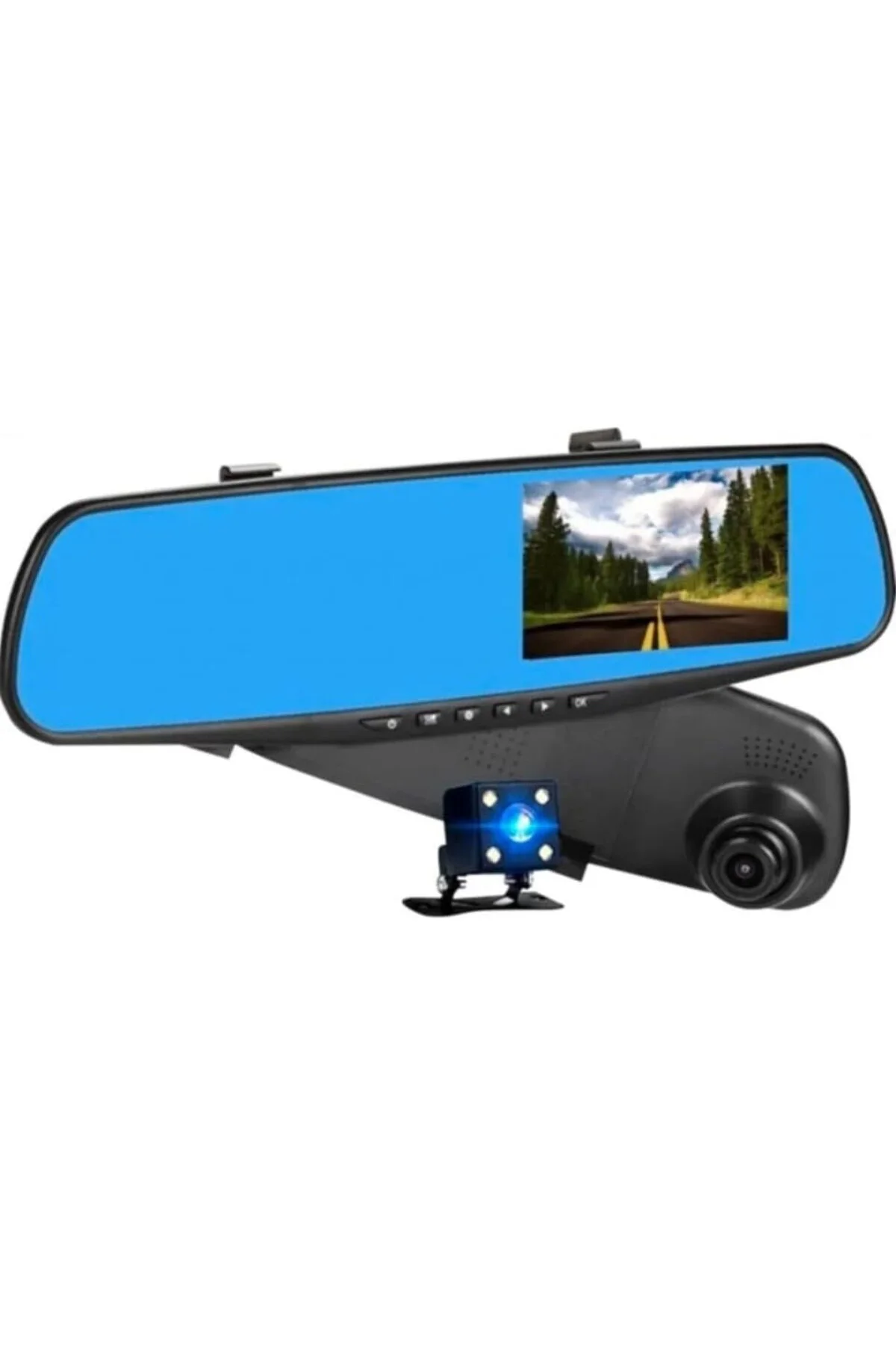 4.3” Dikiz Ayna 1080P Araç Kamerası – Çift Kameralı + Arka Kamera
