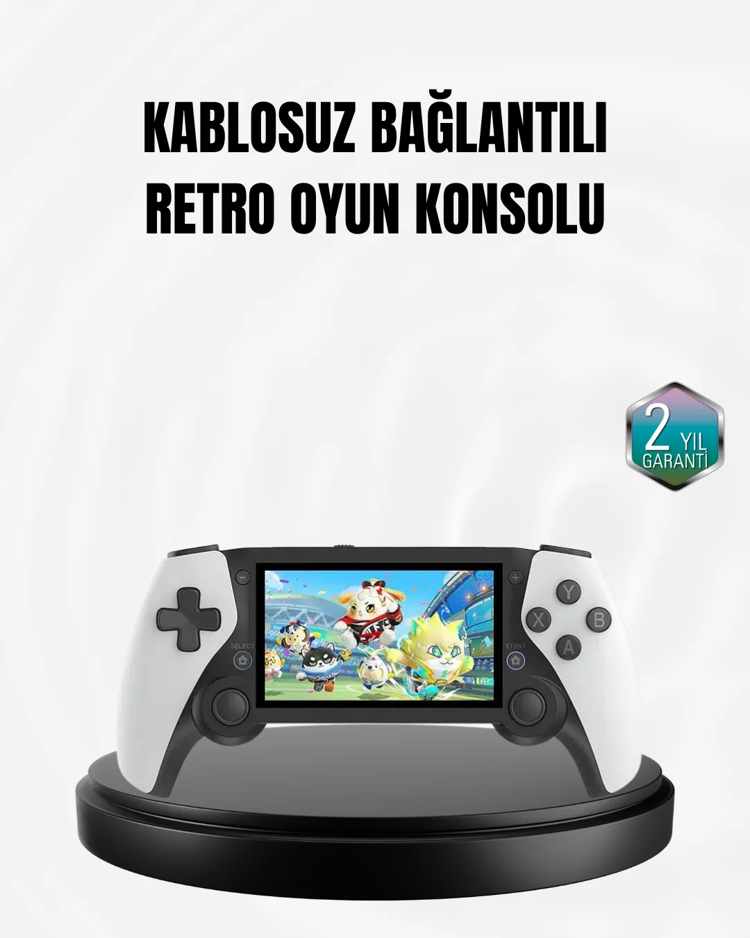 4.3 İnç Ekranlı Retro Oyun Konsolu – 64 GB Hafızalı, Şarjlı ve Mu