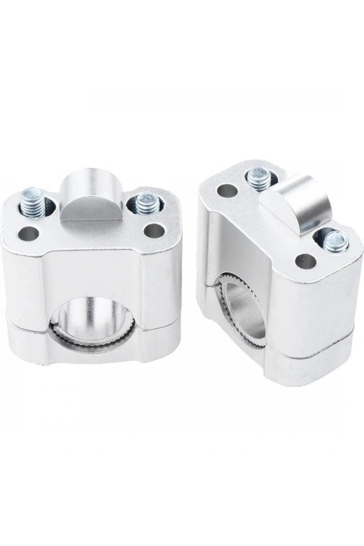 430 2 Parça Motosiklet Gidon Yükselticil 22 mm. 28 mm Nikel Takım - Görsel 3
