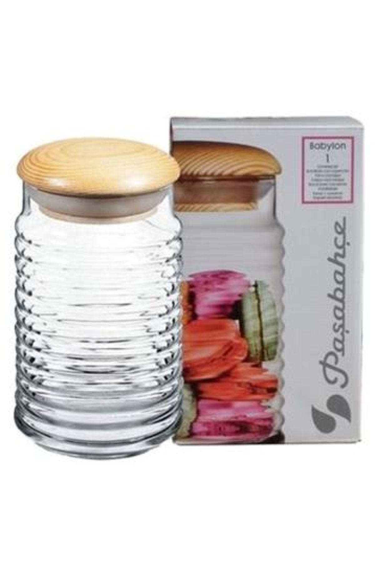 Paşabahçe 43183 Babylon Ahşap Kapaklı Kavanoz 1,5 Lt