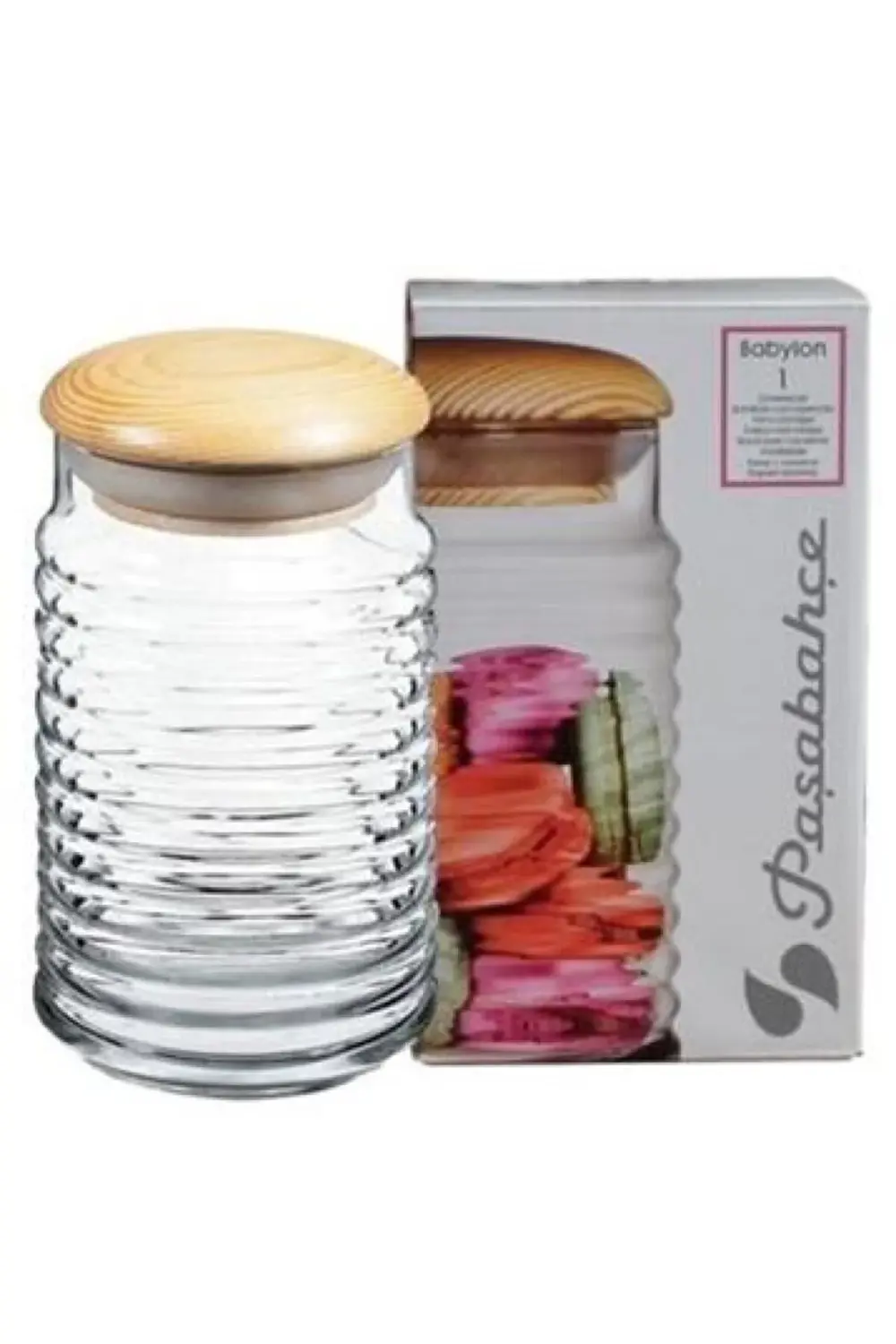 43183 Babylon Ahşap Kapaklı Kavanoz 1,5 lt